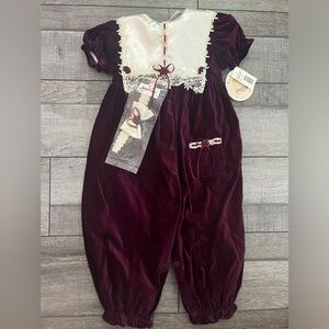 Vintage 24 month Baby Togs velvet button jumper